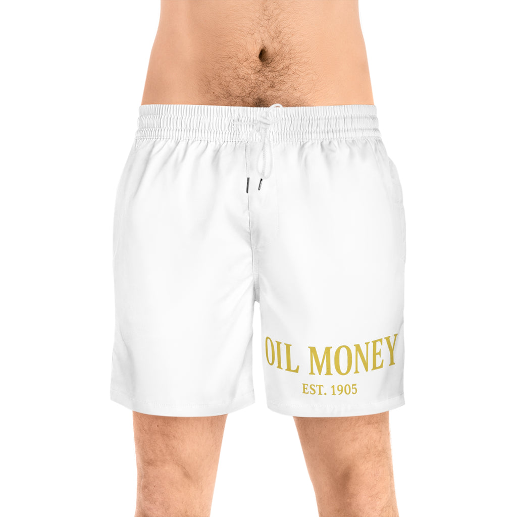 Oil Money Swim Shorts – Men’s Beach & Gym Shorts | Quick-Dry Athletic Trunks | EST. 1905 Summer Shorts