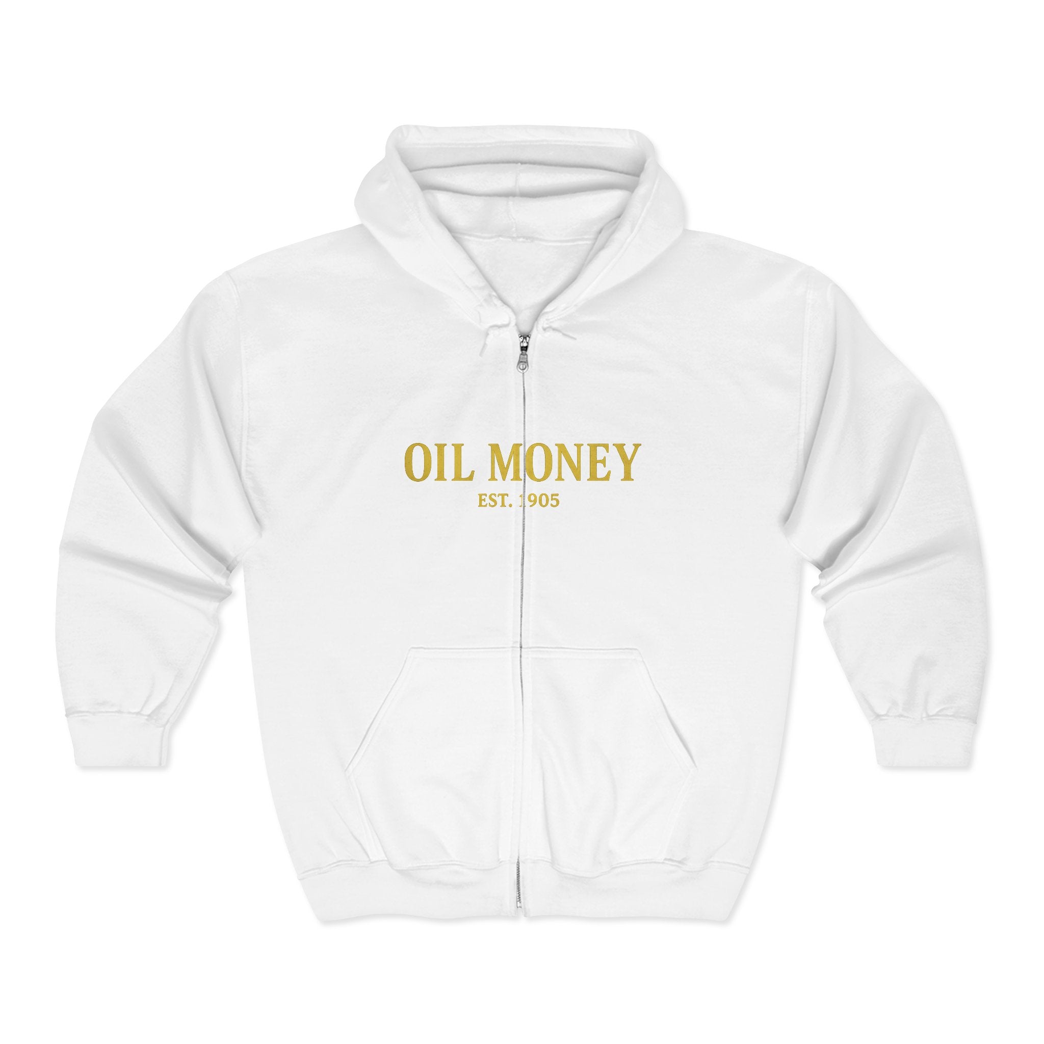 Oil Money Hoodie – Heavyweight Workwear Hoodie for Men | Rugged Blue Collar Sweatshirt | EST. 1905 Pullover
