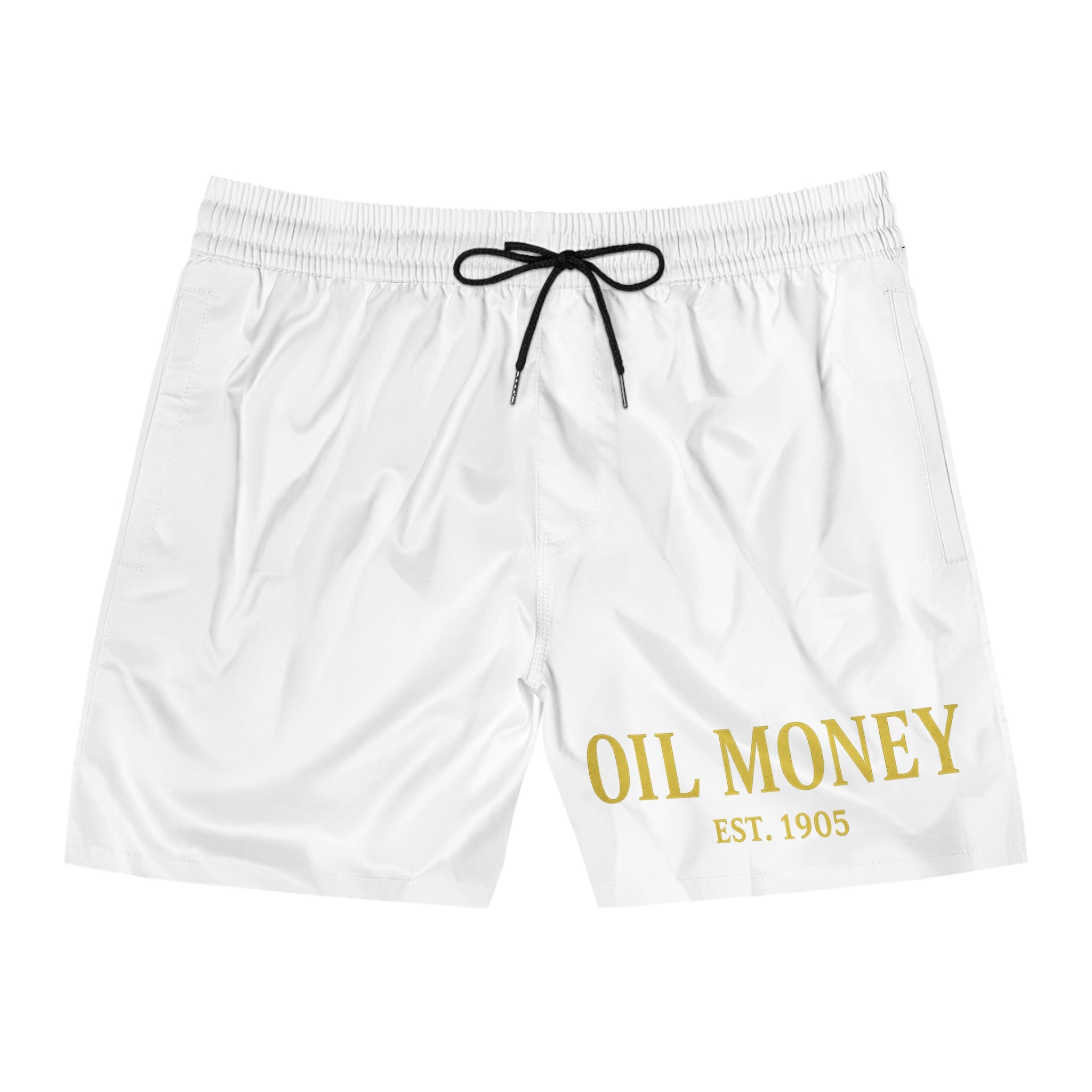 Oil Money Swim Shorts – Men’s Beach & Gym Shorts | Quick-Dry Athletic Trunks | EST. 1905 Summer Shorts