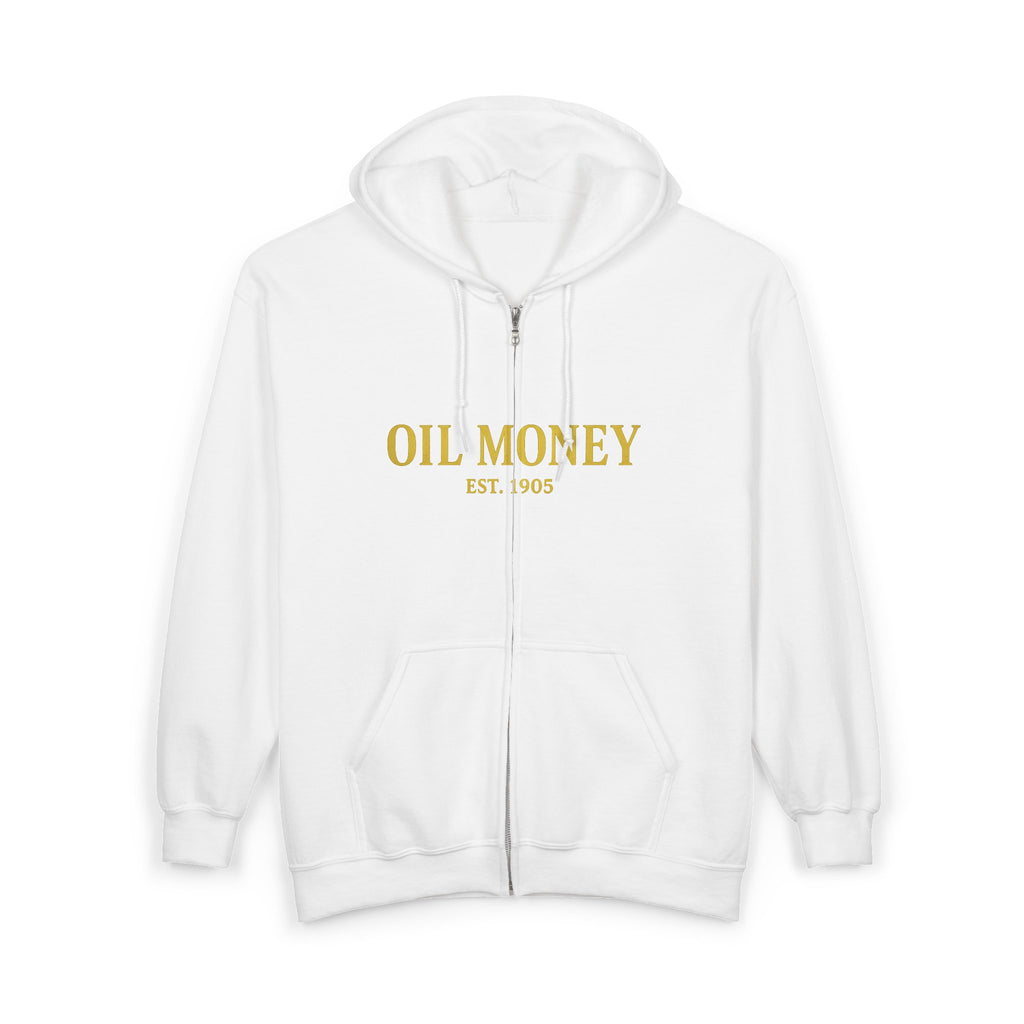 Oil Money Hoodie – Heavyweight Workwear Hoodie for Men | Rugged Blue Collar Sweatshirt | EST. 1905 Pullover