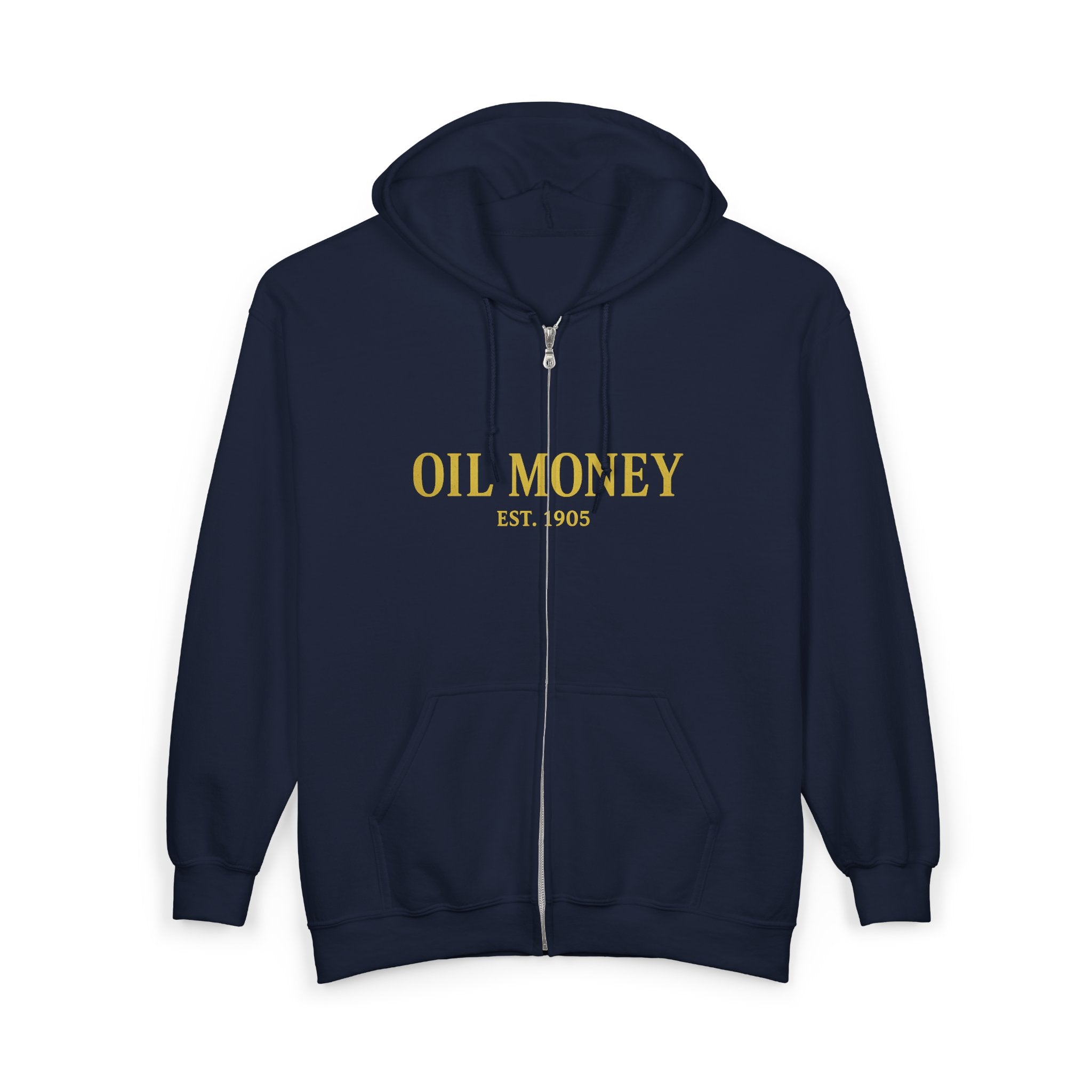 Oil Money Hoodie – Heavyweight Workwear Hoodie for Men | Rugged Blue Collar Sweatshirt | EST. 1905 Pullover