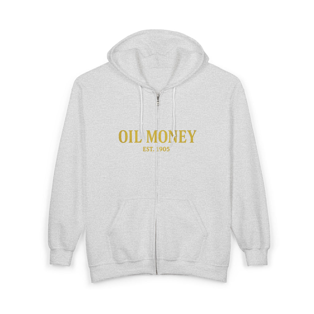 Oil Money Hoodie – Heavyweight Workwear Hoodie for Men | Rugged Blue Collar Sweatshirt | EST. 1905 Pullover