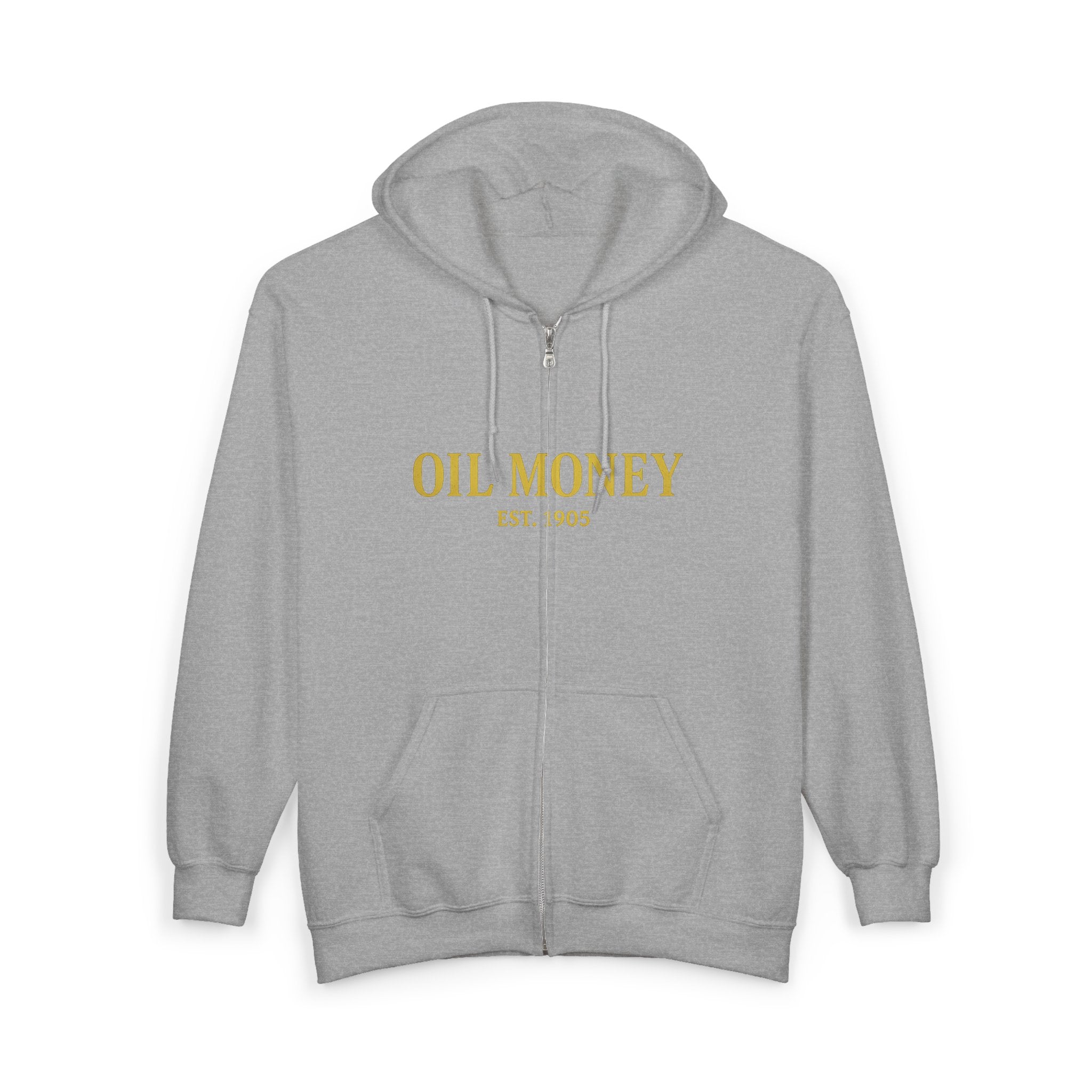 Oil Money Hoodie – Heavyweight Workwear Hoodie for Men | Rugged Blue Collar Sweatshirt | EST. 1905 Pullover