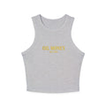 Oil Money Women’s Crop Top – Minimalist Fitted Tank | Casual Summer Shirt | EST. 1905 Slim Fit Tee, Grounded Wealth, Refined Taste.