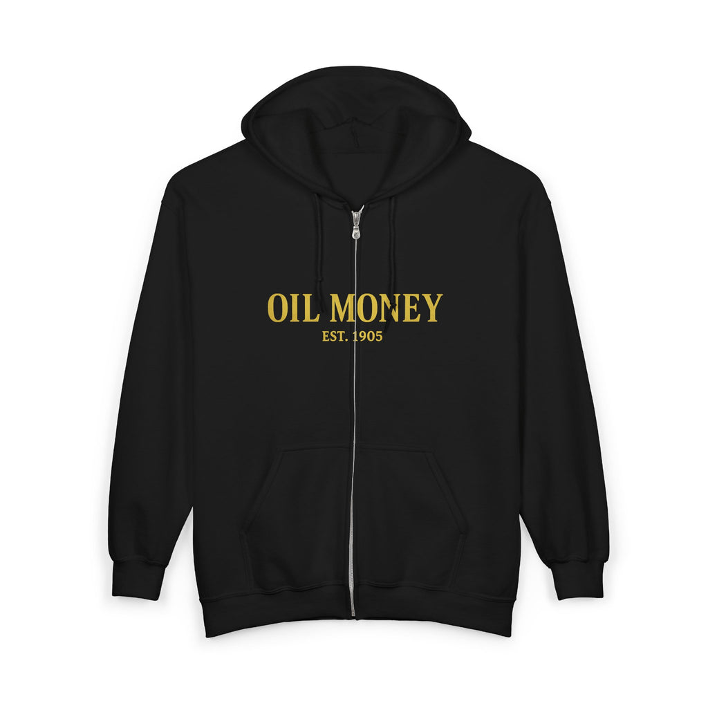 Oil Money Hoodie – Heavyweight Workwear Hoodie for Men | Rugged Blue Collar Sweatshirt | EST. 1905 Pullover