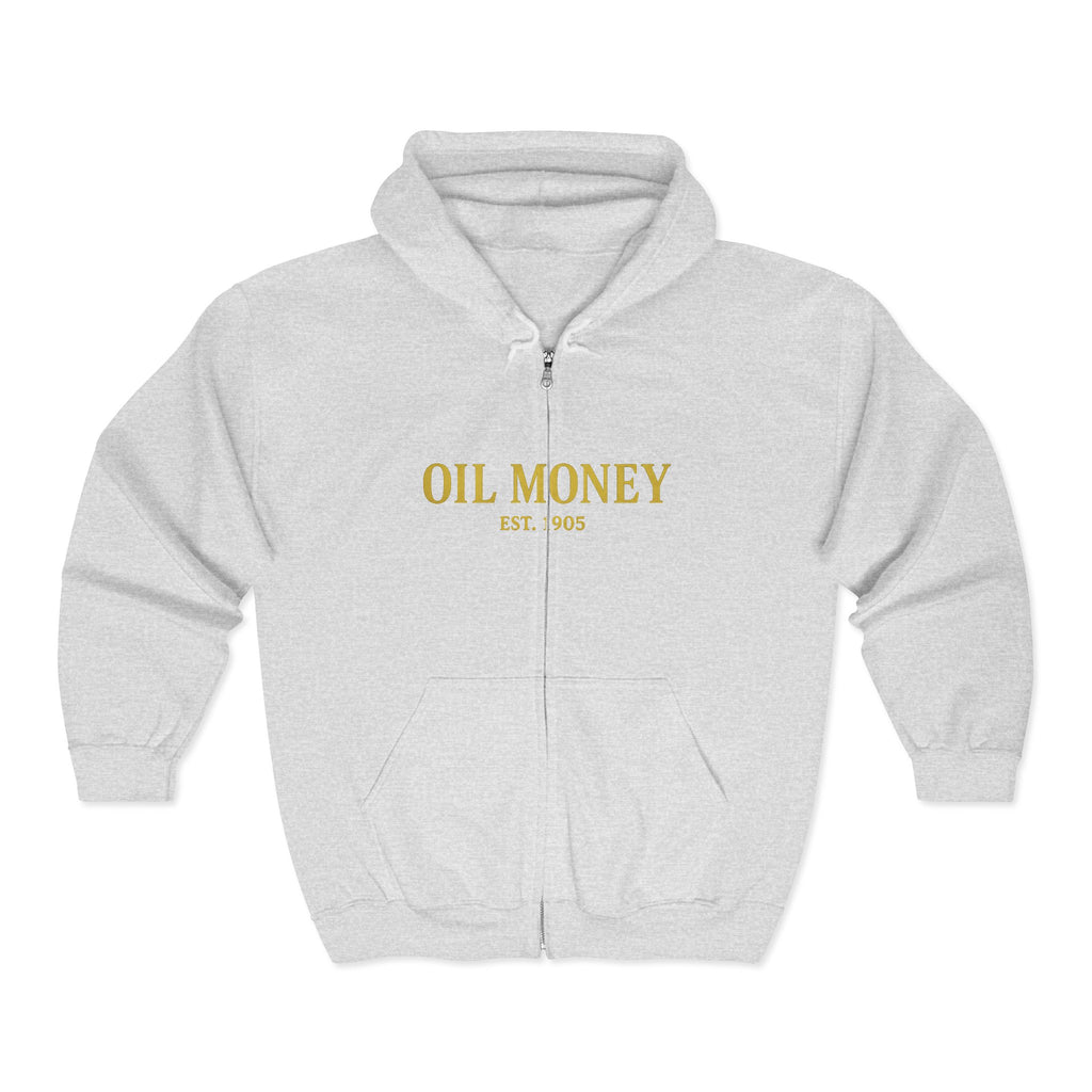 Oil Money Hoodie – Heavyweight Workwear Hoodie for Men | Rugged Blue Collar Sweatshirt | EST. 1905 Pullover