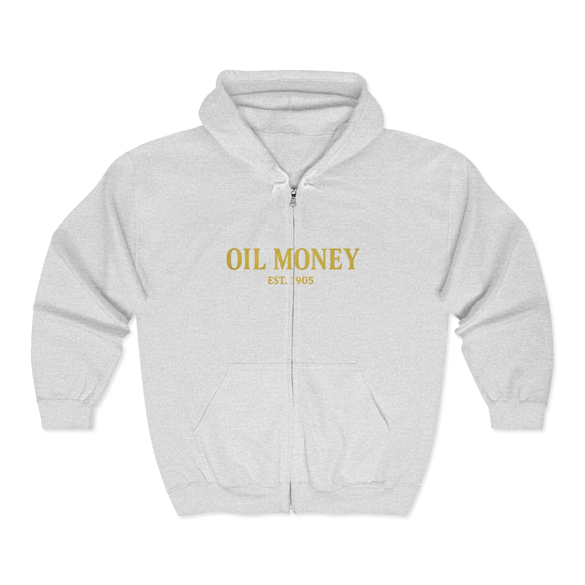 Oil Money Hoodie – Heavyweight Workwear Hoodie for Men | Rugged Blue Collar Sweatshirt | EST. 1905 Pullover