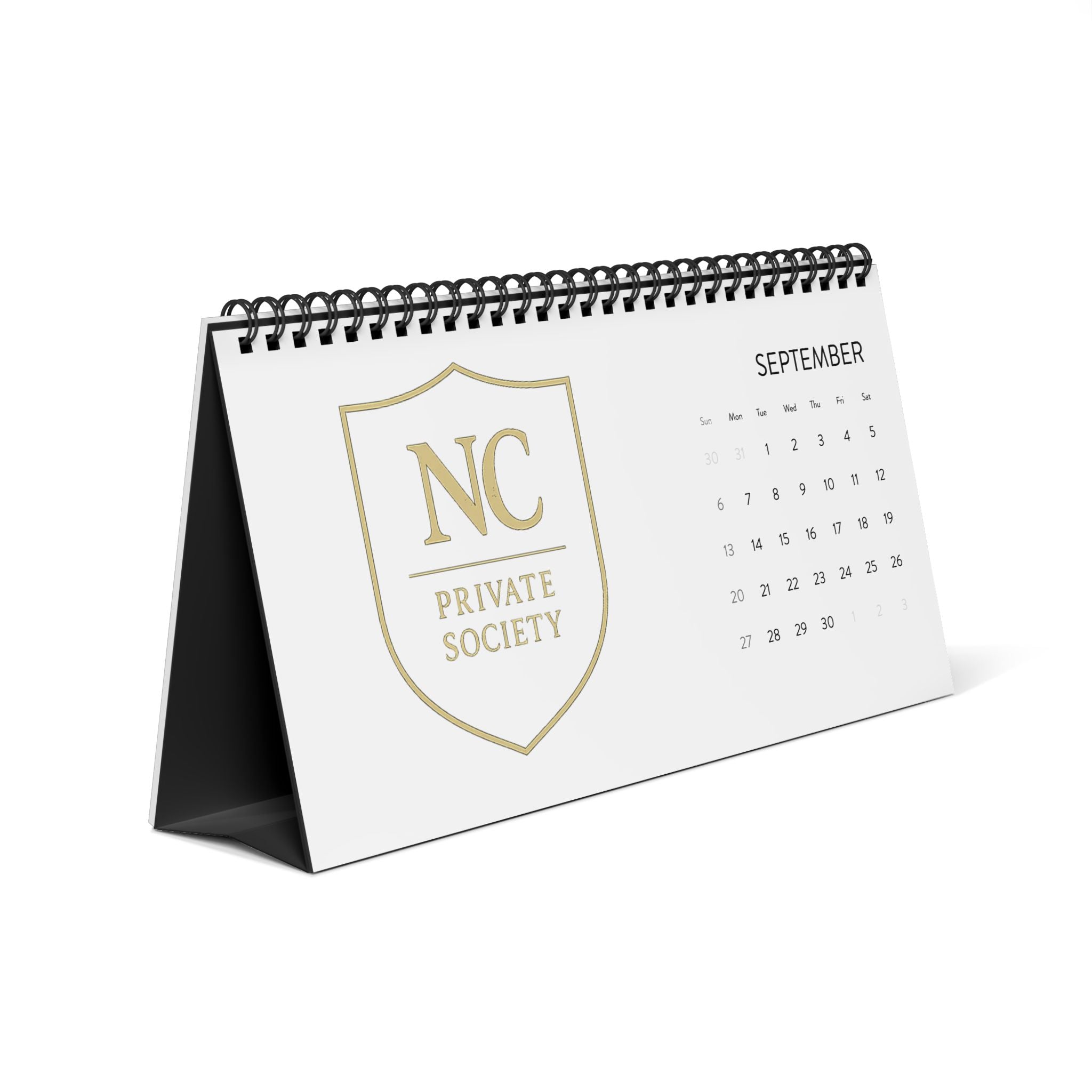2026 Desktop Calendar — NC Private Society Grid Desk Calendar with a touch of Oil Money to back it up!