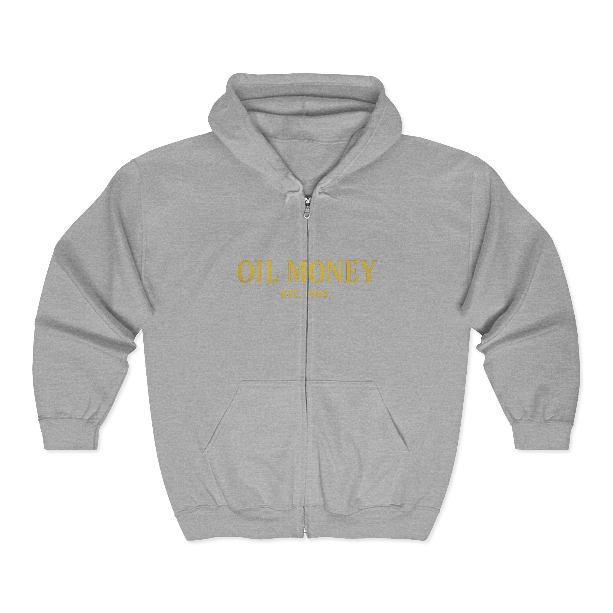 Oil Money Hoodie – Heavyweight Workwear Hoodie for Men | Rugged Blue Collar Sweatshirt | EST. 1905 Pullover